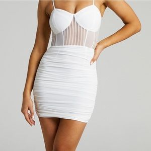 Showpo Tiyarna Dress in White